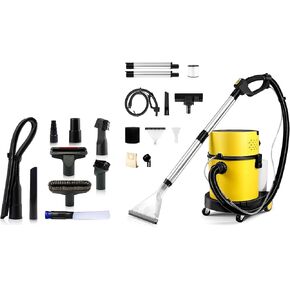 Wet Dry Shop Vac Carpet Cleaner, 6 Gallon Wet Dry Carpet Vacuum Cleaner, 5.5 Peak HP Shop Vac with Attachments Brushes for Vac Accessories, Set of 9