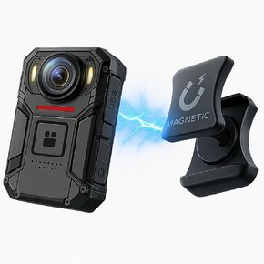 SPIKECAM Body Camera 4K UHD with Magnetic Mount, Strong Body Cam with Audio Recording, Wearable Chest Camera for Law Enforcement, Security, Delivery, Personal Safety