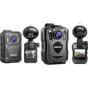 BOBLOV KJ23Pro 2K 128GB Body Camera and M5 2K 256G Police Body Camera