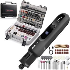 3.7V Cordless Rotary Tool(Black) & 420PCS Rotary Tool Accessories(Grey)
