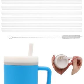Replacement Straws for Infantino My First Tumbler 9 Fl.Oz, Transparent Straw Replacement Easy to Clean with Cleaning Brush Compatible with Infantino My First Tumbler 9 Fl.Oz