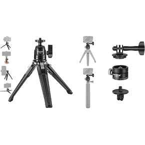 Neewer Mini Metal Table Trans مع رأس كرة 360 درجة ، يدعم التسجيل الرأسي والمقبض ، ومسلح حبل ثلاثي الأبعاد سريع الإصدار