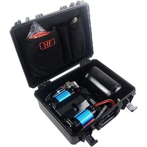 Portable High Performance 12V Twin Motor Air Compressor - Drilling, Air Brushing, Spraying, Nailing, Tire Inflator - Replacement For ARB CKMTP12