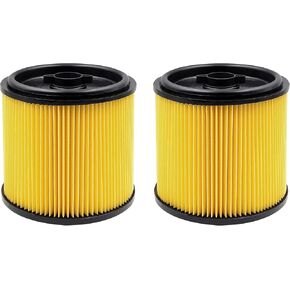 Fette Filter - VCFS Cartridge Filter Replacement Compatible with Vacmaster Filter VCFS, Vacmaster 5-16 Gallon Wet/Dry Vacs, VBV1210 filter. Also fit HART most Shop-Vac 5-20 Gal Vacs - Pack of 2