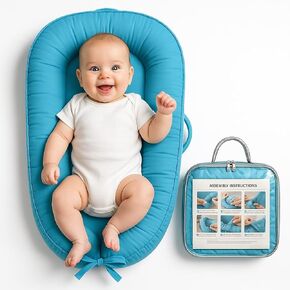 Hug-Like Baby Lounger for Newborns 0-24 Months – Snuggle Me Lounger Pillow, Portable Baby Nest for Tummy Time, Breathable Washable Newborn Infant Lounger, Newborn Babies Essentials Shower Gifts