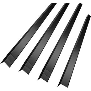 10-Pack Aluminum Alloy Black L-Shaped Corner Guards for Walls 2x2x48 Inch, 90° Right Angle Metal Wall Corner Protector Heavy Duty Edge Protection for Indoor/Outdoor Wall Defense and Stylish Trim