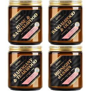 AOOVOO Scented Candles for Home Scented, Wood Wicked Candles Christmas Birthday Gifts for Women Mom Men, Natural Soy Candle | Vanilla Bean Candle, White Jar - 9oz in Kuwait