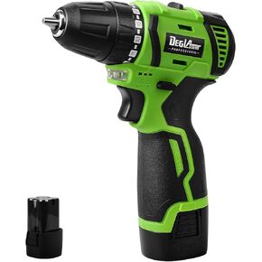 16.8V Cordless Drill, DEGLASERS Electric Power Drill with Battery and Charger, 3/8"Keyless Chuck, 2 Variable Speed, 20+1 Torque Setting for Man/Women Home Use
