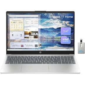 HP 15 15.6" FHD AI Laptop Business Computer, Intel 14-Core Ultra 5 125H (Beat i7-1370P), 64GB DDR5 RAM, 2TB PCIe SSD, Arc Graphics, WiFi 6, Bluetooth 5.3, Backlit Keyboard, Windows 11 Pro, venthear