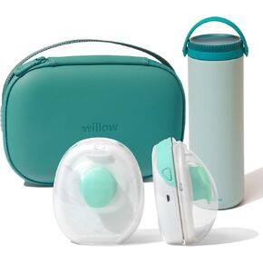 Willow Go - مضخة الرضاعة الطبيعية التي يمكن ارتداؤها مع CASE & CASE WANDER في البط البري - مضخة الثدي الخالية من الأيدي - الكهربائية ، اللاسلكي - 9 مستويات من قوة شفط درجة المستشفى ، متوافقة مع التطبيق وتناسبها بالكامل في حمالة الصدر