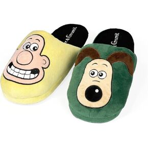 Coddies Wallace & Gromit Slippers | Officially Licensed Aardman Merchandise | Memory Foam Cozy Indoor House Shoes with Anti-skid Soles