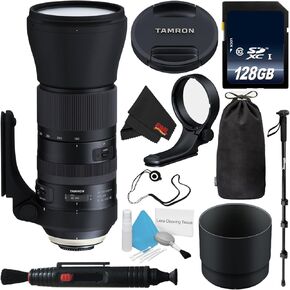 Tamron AFA022N-700 SP 150-600mm f/5-6.3 Di VC USD G2 for Nikon F (International Verion) No Warraty + 128GB SDXC Class 10 Memory Card + Monopod + Deluxe Cleaning Kit + Lens Pen Cleaner Bundle