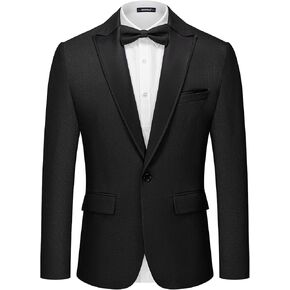 MAGE MALE Men's Tuxedo Jacket Slim Fit One Button Solid Blazer Jacket for Dinner,Prom,Party in Kuwait