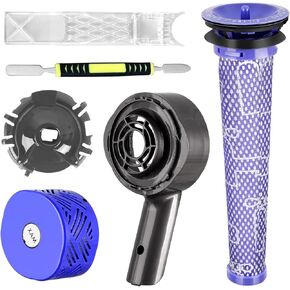 Motor Rear Cover + Pre&Post HEPA Filter Set+Exhaust Cover Compatible with Dyson V6 DC58 DC59 DC62 DC72 DC74 SV09 SV08 SV07 SV06 SV05 SV04 SV03 Vacuum Cleaner Replacement for V6 Parts