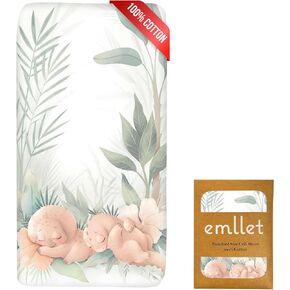 Unicorn Crib Sheets – 100% Cotton Fitted Baby Sheet, Soft & Breathable – Oeko-TEX Certified – Adorable Unicorn & Floral Design – Fits Standard Crib Mattresses – Ideal Nursery & Photo Backdrop