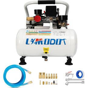 ULtra Quiet Air Compressor 1 Gallon Bundle With 25ft. Air Hose And Accessory Kit
