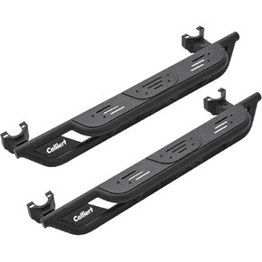 Running Boards Compatible with 2007-2018 Jeep Wrangler JK 2 Doors,Unique Style Bolt-on Steel Side Steps