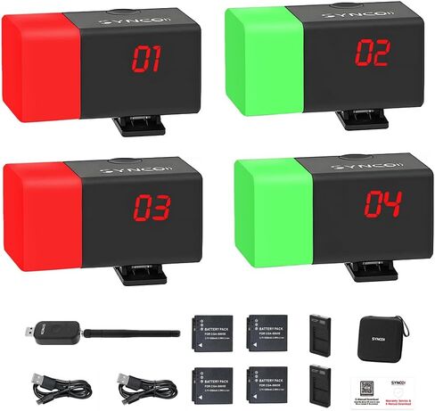 SYNCO Wireless Tally Light Camera Eye CE3 System (4 Tally Lights) for Studios and Live 2.4G LoRa Lightweight and Portable vMix Compatible, Control 32 Dual-Color Indicator Lights in Kuwait