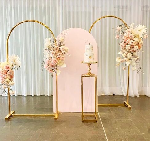 Pack of 3 Arch Backdrop Stand Gold Metal Arch Stand Fitted Wedding Arch Frame for Baby Shower Bridal Shower Birthday Party Gender Reveal Backdrop Decoration (6/6.6/7.2ft) in Saudi Arabia