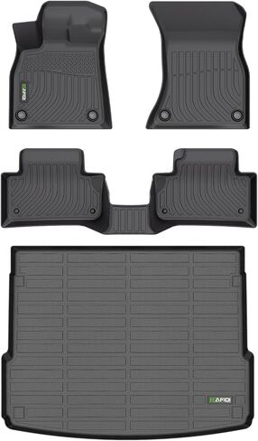 HAFIDI® Floor Mats & Cargo Liner Set Fit for Audi A3 2022-2024 All Weather Protection TPE Anti-Slip Automotive Full Set A3 Floor Liners Custom Accessories - Black in Saudi Arabia