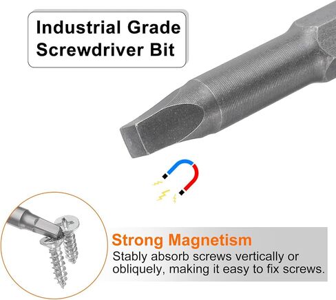 Harfington Square Square Square Squ4 1/4 "Hex Shank 50mm/2" Magnetic 4 Point Hex Bits S2 Steel Industrial Sgen in Saudi Arabia