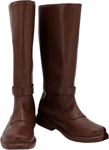 Mens Anakin Skywalker Costume Boots Obi Wan Kenobi Cosplay Leather Boots Jedi Boots Shoes Halloween Cosplay Prop in Saudi Arabia