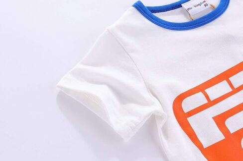 Littlespring Boys Outfits Summer Mottor Cartoon Patter in Saudi Arabia