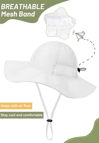 Zando Baby Sun Hat Toddler Upf 50+ حماية من أشعة الشمس القبعات الصغار في الهواء الطلق للفتيان in Kuwait