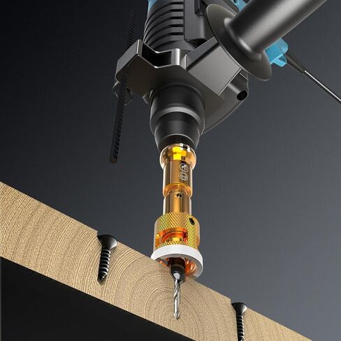 3pcs countersink bit pricket مع توقف عمق بت قابل للتعديل 1/4 "سداسي سداسي ، HSS M2 بتات مدببة 1/8" 9/64 " in Saudi Arabia