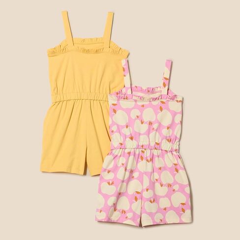 Amazon Essentials Girls and Toddlers' Knit Romper, Pack of 2 in Saudi Arabia