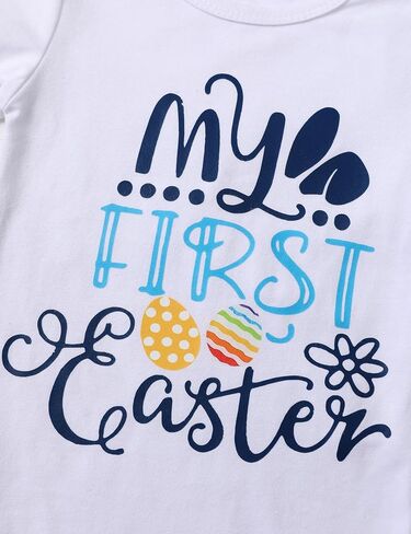Baby Boy My 1st Easter Outfit 3Pcs Baby Eater Outfit Romper,Suspender Pants with Hat in Saudi Arabia