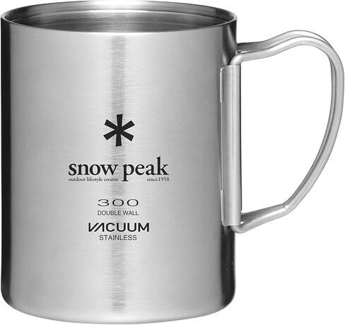 Snow Peak Titanium Double-Wall Mug - Durable & Lightweight Insulated Mug - Camping - 15.2 fl oz - Silver in Saudi Arabia