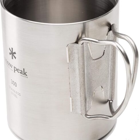Snow Peak Titanium Double-Wall Mug - Durable & Lightweight Insulated Mug - Camping - 15.2 fl oz - Silver in Saudi Arabia