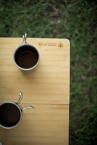Snow Peak Titanium Double-Wall Mug - Durable & Lightweight Insulated Mug - Camping - 15.2 fl oz - Silver in Saudi Arabia