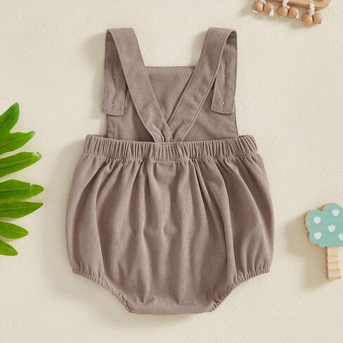 Infant Baby Hunting Clothes Duck Deer Embroidery Sleeveless Corduroy Romper Camo Overalls Vintage Baby Boy Clothes in Saudi Arabia