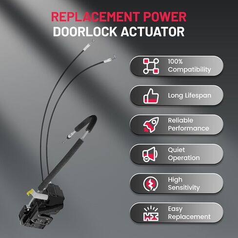 Door Lock Actuator Motor Compatible with Nissan Tiida 2007-2013 Nissan Versa 2007-2010 Replacement for 937-281, 80500-EL010, 80500EL01A, 80500-EL01B - Front Right Driver Side in Kuwait