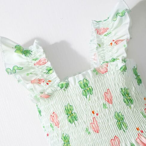 Tkria Little Girls Summer Dress Toddler Shuffle Sleeve Sundress A-Line Discal Swing Dresses Playwer in Saudi Arabia
