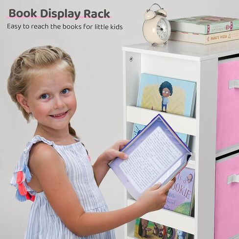 Cowiewie Kids Bookshelf with Reading Nook, Kids Toy Storage Organizers with Safety Hinged Seat, Montessori Wooden Storage Organizer Bench for Bedroom, Playroom and Bedroom - Green in Saudi Arabia