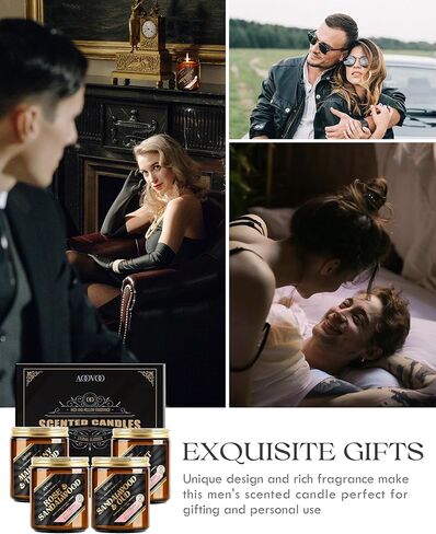 AOOVOO Scented Candles for Home Scented, Wood Wicked Candles Christmas Birthday Gifts for Women Mom Men, Natural Soy Candle | Vanilla Bean Candle, White Jar - 9oz in Kuwait