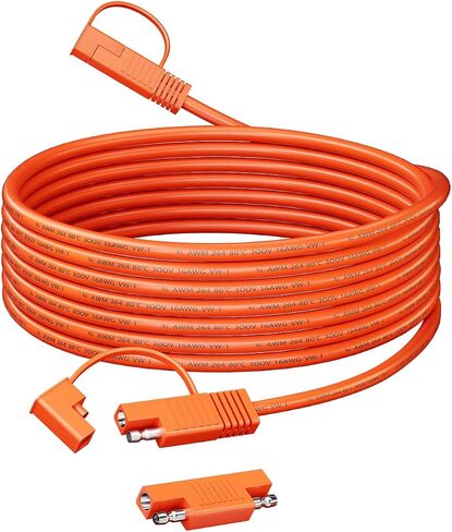 Tonton 12.5FT SAE to SAE Extension Cable 4-Pack, 16AWG Heavy Duty SAE Cable Quick Disconnect Connectors with SAE Polarity Reverse Adapter, Perfect for Automotive, Solar Panel, Battery Charger, RV in Saudi Arabia