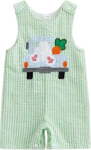 Newborn Baby Boy Ovrealls Outfit Bunny Romper Sleeveless Jumpsuit Bodysuit Summer Spring Clothes in Saudi Arabia