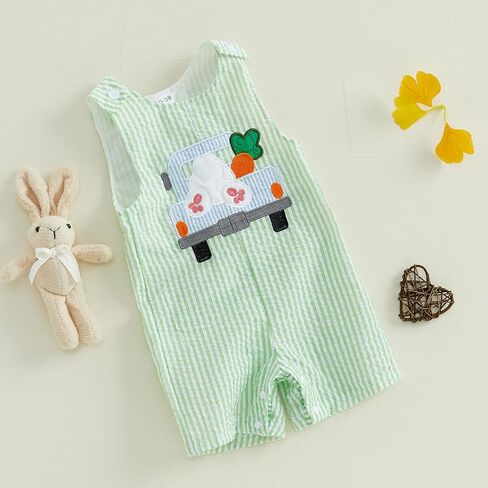 Newborn Baby Boy Ovrealls Outfit Bunny Romper Sleeveless Jumpsuit Bodysuit Summer Spring Clothes in Saudi Arabia
