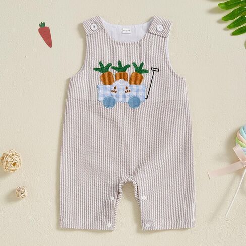 Newborn Baby Boy Ovrealls Outfit Bunny Romper Sleeveless Jumpsuit Bodysuit Summer Spring Clothes in Saudi Arabia