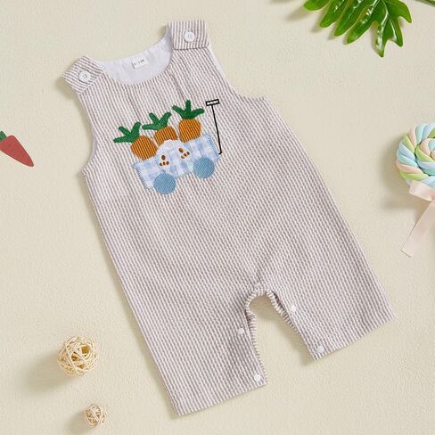 Newborn Baby Boy Ovrealls Outfit Bunny Romper Sleeveless Jumpsuit Bodysuit Summer Spring Clothes in Saudi Arabia