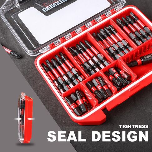 43pieces Screwdriver Bits Set, Impact Magnetic S2 Steel Multi Insert Power Bits Tips with Impact Bit Holder and Two Storage Box（PH/TORX/SQ/PZ/HEX/SL） in Kuwait