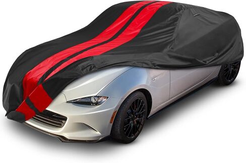 iCarCover غطاء سيارة ممتاز لعام 2006-2015 Mazda MX-5 Miata مقاوم للماء في جميع الأحوال الجوية والمطر والثلج والأشعة فوق البنفسجية وواقي الشمس للسيارات، غطاء سيارة خارجي كامل داخلي وخارجي in Kuwait
