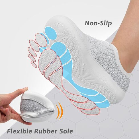 Women's Walking Shoes Wide Toe Box Diabetic Barefoot Shoes with Breathable Zero Drop Sole for Edema, Back Pain Relief in Saudi Arabia