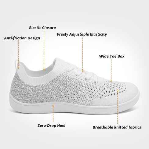 Women's Walking Shoes Wide Toe Box Diabetic Barefoot Shoes with Breathable Zero Drop Sole for Edema, Back Pain Relief in Saudi Arabia