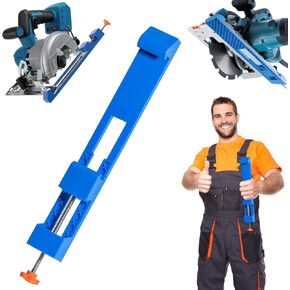 Adjustable Cutting Machine Base Guide, New Electric Circular Saw Milling Positioning Clamp, Circular Saw Milling Clamp Precision Wood Cutting Guide for Precision Cutting and Milling Tasks (Blue)
