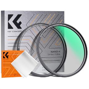 K&F Concept 62mm Magnetic Circular Polarizer Lens Filter with Cleaning Cloth Optical Glass Ultra Slim Polarizing CPL Lens Filter with 18 Multi-Layer Coatings (K-Series)